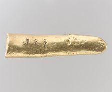 Fragment of a Gold Ingot, Avar, 700s. Creator: Unknown
