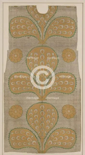 Fragment of a Kaftan Back, Turkey, mid-16th century. Creator: Unknown.