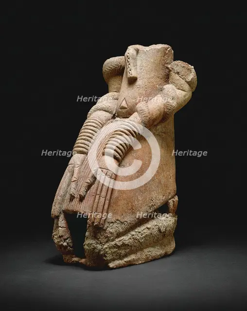 Fragment of a Kneeling Figure, Mali, 11th-14th century. Creator: Unknown.
