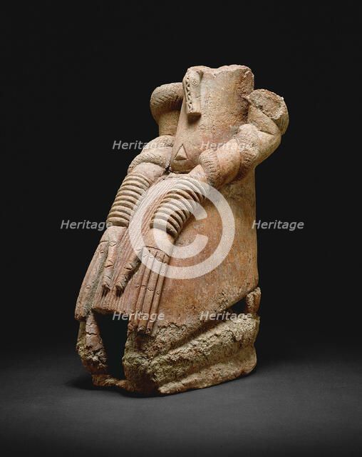 Fragment of a Kneeling Figure, Mali, 11th-14th century. Creator: Unknown.