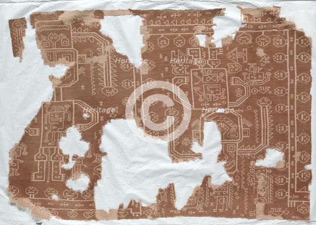 Fragment of a Mantle with Oculate Being, 200 BC-1. Creator: Unknown.