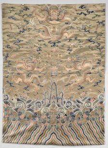 Fragment of a Mandarin Robe, 1700s. Creator: Unknown