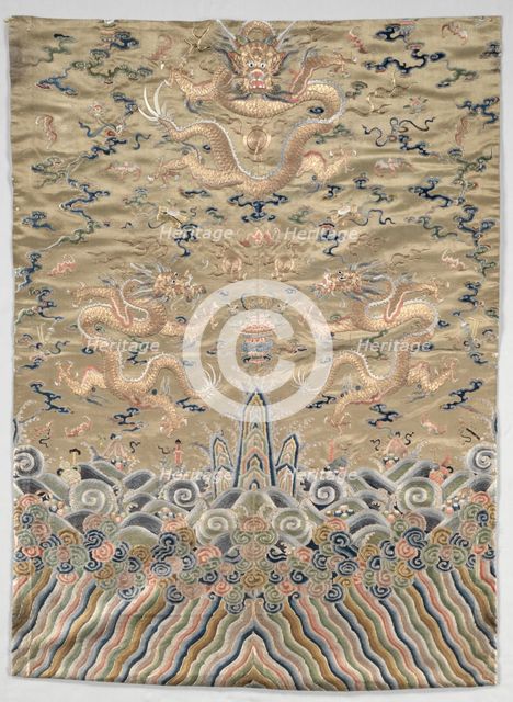 Fragment of a Mandarin Robe, 1700s. Creator: Unknown.
