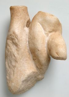 Fragment of a Male Torso with a Tree Trunk, Coptic, 4th-7th century. Creator: Unknown