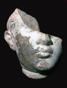 Fragment of a marble head of a youth, 1st century
