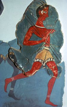 Fragment of a Minoan fresco known as the Captain of the Blacks 15th century BC