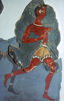 Fragment of a Minoan fresco known as the Captain of the Blacks 15th century BC