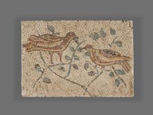 Fragment of a Mosaic with Birds, 3rd or 4th century A.D. Creator: Unknown