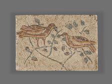 Fragment of a Mosaic with Birds, 3rd or 4th century A.D. Creator: Unknown