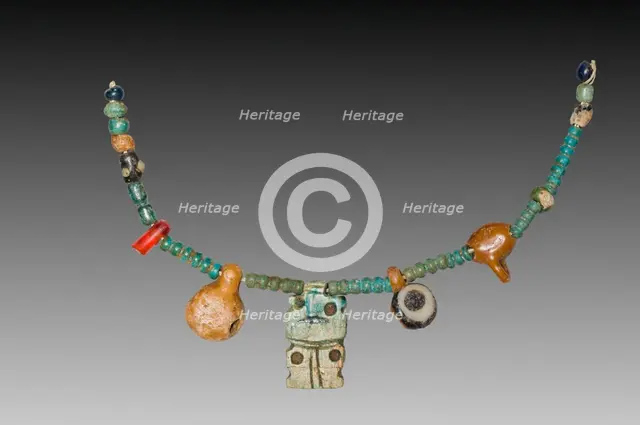 Fragment of a Necklace, 1540-1296 BC. Creator: Unknown.