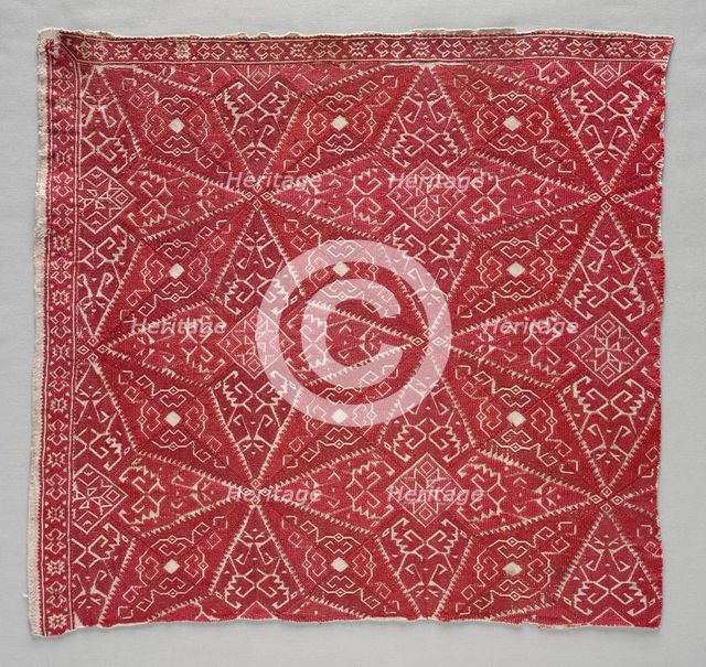 Fragment of a Pillow Cover, 1600s - 1700s. Creator: Unknown.