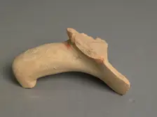 Fragment of a Pot Handle, Coptic, 4th-7th century. Creator: Unknown