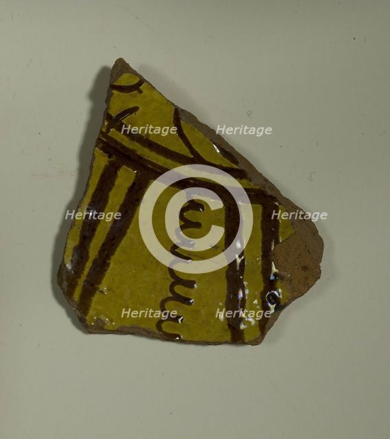Fragment of a Plate, 13th-14th century. Creator: Unknown.