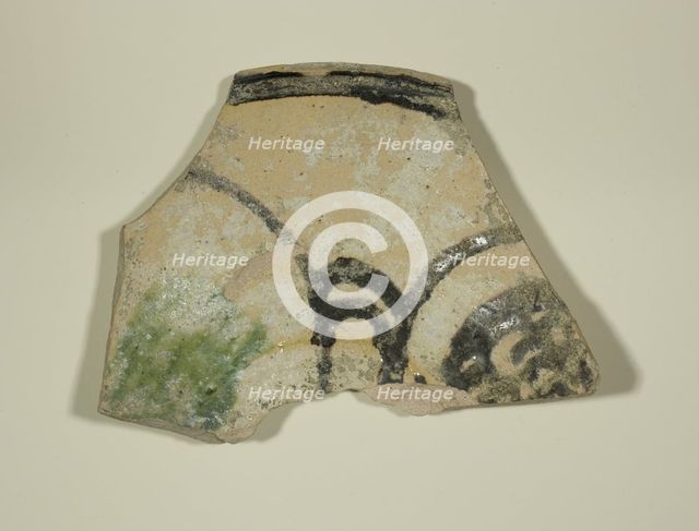 Fragment of a Plate, 12th-14th century. Creator: Unknown.