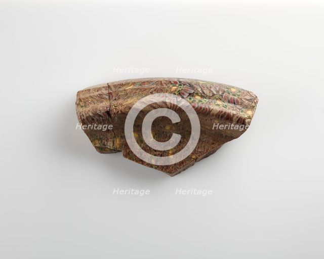 Fragment of a plate with a heavy moulded rim, 1st century. Creator: Unknown.