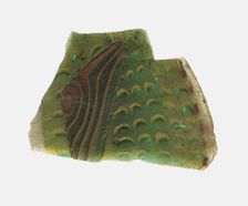 Fragment of a Revetment Depicting Fish Scales, 1st century BCE-1st century CE. Creator: Unknown