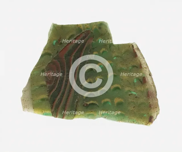 Fragment of a Revetment Depicting Fish Scales, 1st century BCE-1st century CE. Creator: Unknown.
