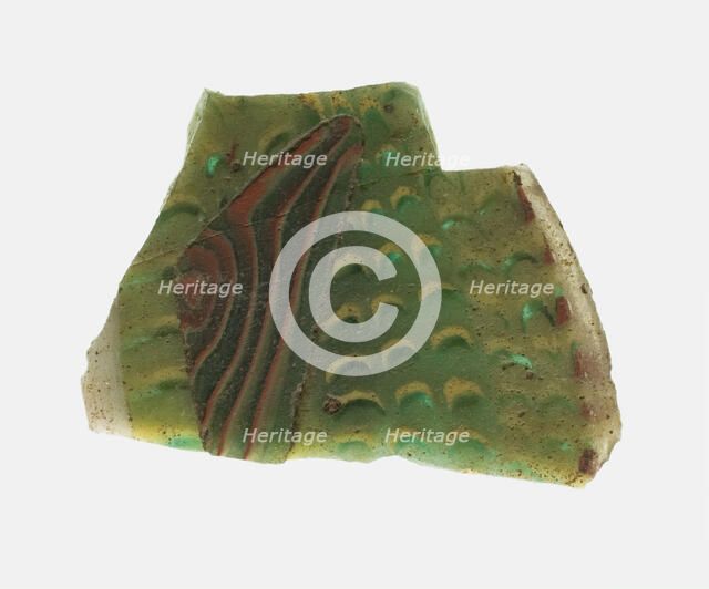 Fragment of a Revetment Depicting Fish Scales, 1st century BCE-1st century CE. Creator: Unknown.