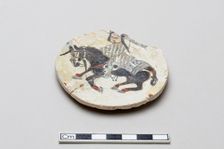 Fragment of a rider, Saljuq period, early 13th century. Creator: Unknown