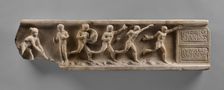 Fragment of a Sarcophagus Lid, A.D. 180-190. Creator: Unknown