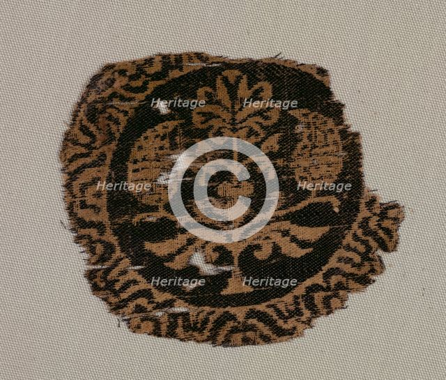 Fragment of a Segmentum with Palmette Tree, 700s. Creator: Unknown.