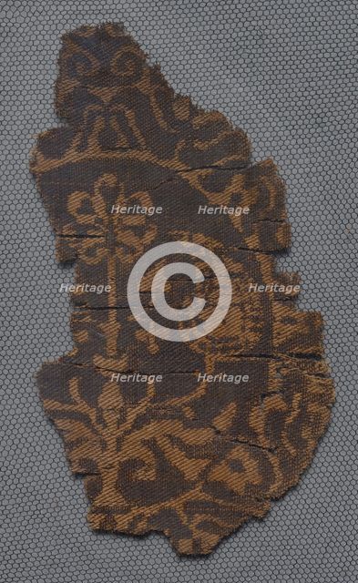 Fragment of a Segmentum with Palmette Tree, 7th-8th century. Creator: Unknown.