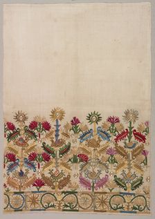 Fragment of a Skirt Border, 1600s - 1700s. Creator: Unknown