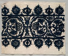 Fragment of a Skirt Border, 1700s. Creator: Unknown