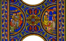 Fragment of a stained glass window in Canterbury Cathedral, Canterbury, Kent, 1849.Artist: Hauger