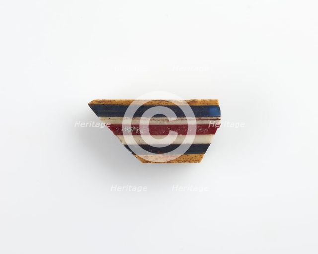 Fragment of a striped inlay, Ptolemaic Dynasty or Roman Period, 305 BCE-14 CE. Creator: Unknown.