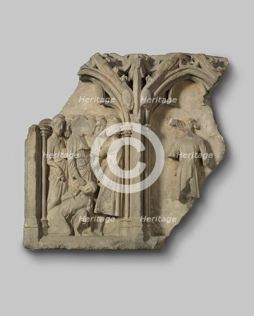 Fragment of an Altarpiece with the Betrayal of Christ and the Suicide of Judas, 1300/1325. Creator: Unknown.