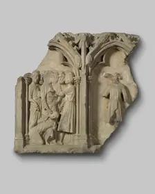 Fragment of an Altarpiece with the Betrayal of Christ and the Suicide of Judas, 1300/1325. Creator: Unknown