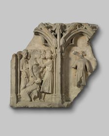Fragment of an Altarpiece with the Betrayal of Christ and the Suicide of Judas, 1300/1325. Creator: Unknown