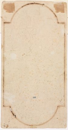 Fragment of an Arch (tracing from recto) (verso), first half 1700s. Creator: Andrea Locatelli (Italian, 1695-1741)
