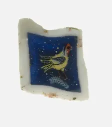 Fragment of an Inlaly Depicting a Bird, Egypt, Ptolemaic Period (305-30 BCE). Creator: Unknown