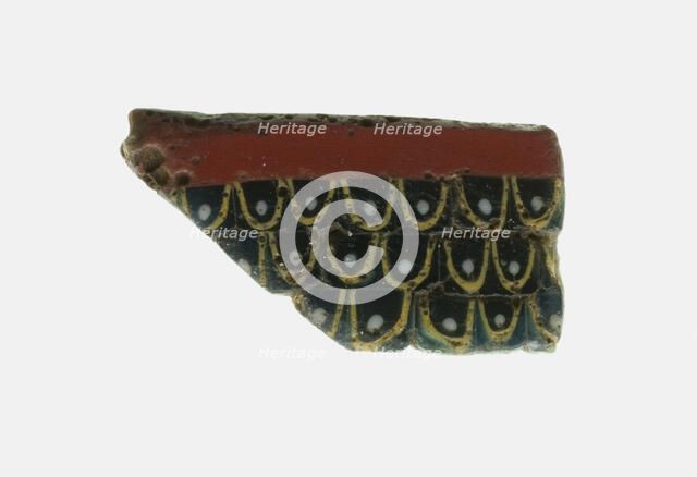 Fragment of an Inlay Depicting a Feather Pattern, 1st century BCE-1st century CE. Creator: Unknown.
