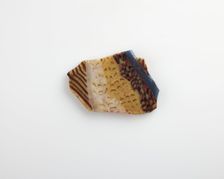 Fragment of an inlay with fish design, Ptolemaic Dynasty to Roman Period, 305 BCE-19 CE. Creator: Unknown