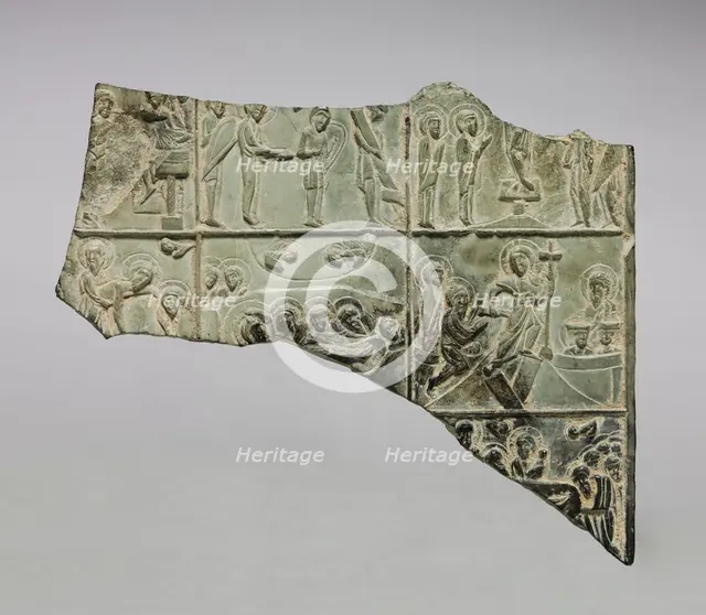 Fragment of an Icon with Scenes from Christ's Passion, 1100s. Creator: Unknown.