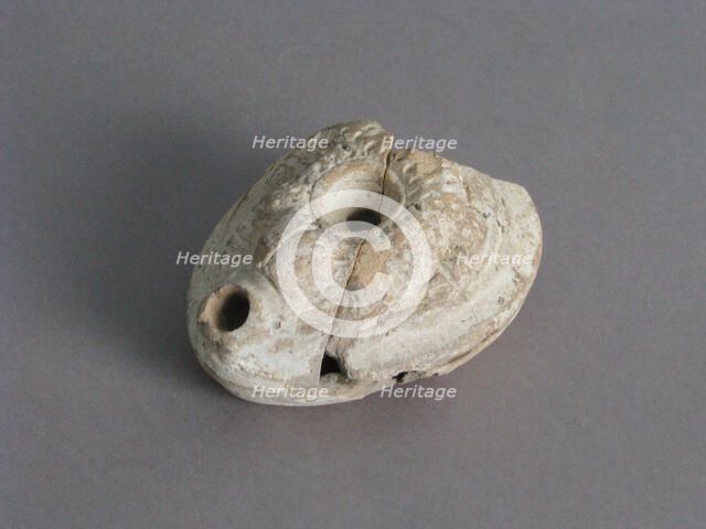 Fragment of an Oil Lamp, Coptic, 4th-7th century. Creator: Unknown.
