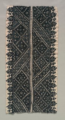 Fragment of "Aleuj" Embroidery, 19th century. Creator: Unknown