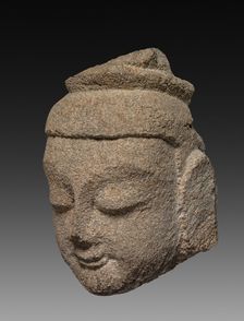 Fragment of Bodhisattva Head, possibly Yungang ?. Creator: Unknown