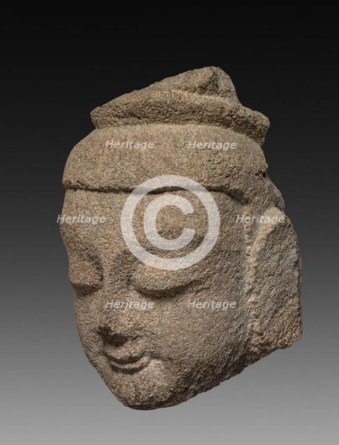 Fragment of Bodhisattva Head, possibly Yungang ?. Creator: Unknown.
