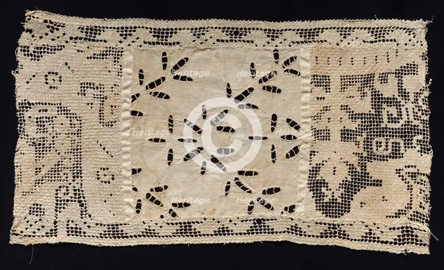 Fragment of Band with Vegetal Motifs, 17th century. Creator: Unknown.