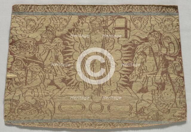 Fragment of Band Showing Resurrection, 1500s. Creator: Unknown.