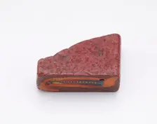 Fragment of block for slicing of inlay..., Ptolemaic Dynasty or Roman Period, 305 BCE-14 CE. Creator: Unknown