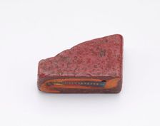 Fragment of block for slicing of inlay..., Ptolemaic Dynasty or Roman Period, 305 BCE-14 CE. Creator: Unknown