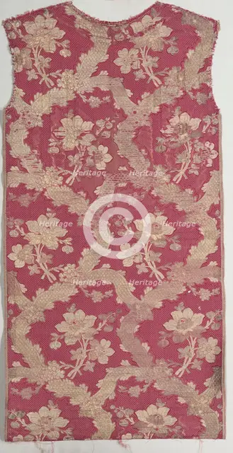 Fragment of Brocaded Silk, 18th century. Creator: Unknown.