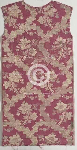 Fragment of Brocaded Silk, 18th century. Creator: Unknown.