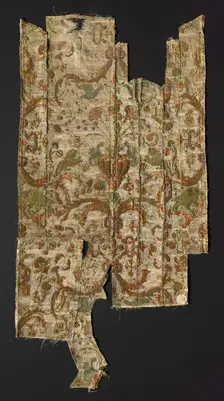 Fragment of Brocaded Velvet, 16th century. Creator: Unknown