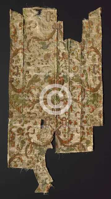 Fragment of Brocaded Velvet, 16th century. Creator: Unknown.